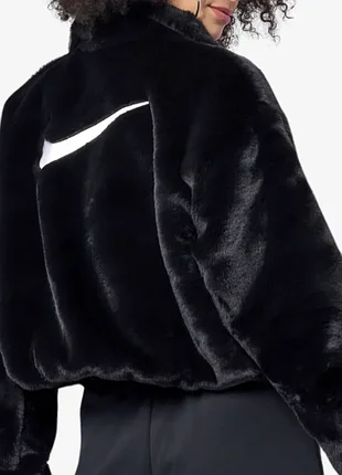 Оригинальн! шуба куртка оверсайз черная nike jordan big swoosh dv5139-010
