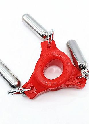 Slung stretchy silicone weighted ballstretcher oxballs red секс-магазин взрослых игрушек