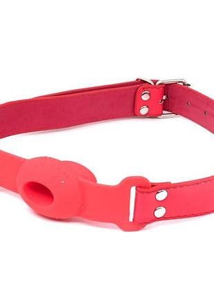 Silicone hollow gag red секс-магазин дорослих іграшок
