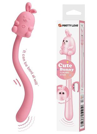 Cute bunny, flirting stick, 7 vibration functions, magnetic usb charging