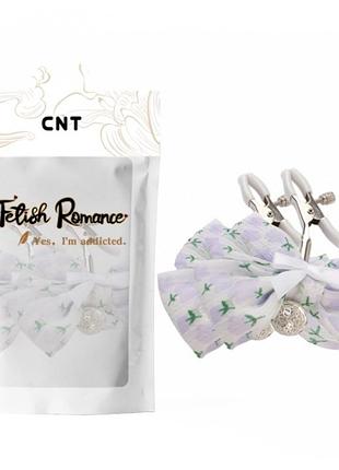 Затискачі для сосків lavender dream nipple jingle clamps секс-магазин дорослих іграшок