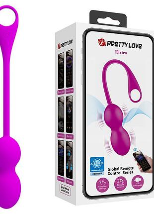 Виброшарики - pretty love elvira vibrating egg purple (app)
