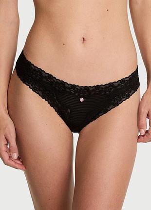 Женские трусики тонг victoria's secret с кружевной отделкой