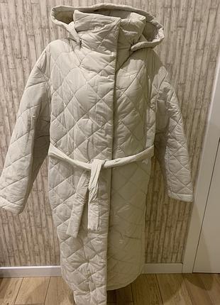 Стьобане демісезонне пальто zara