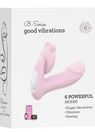 Вібратор - silicone vibrator, 6 frequenciesfinger function, heating + app