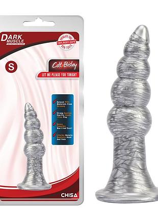 Анальная пробка с шарами серебристая colt bisley small секс-магазин взрослых игрушек