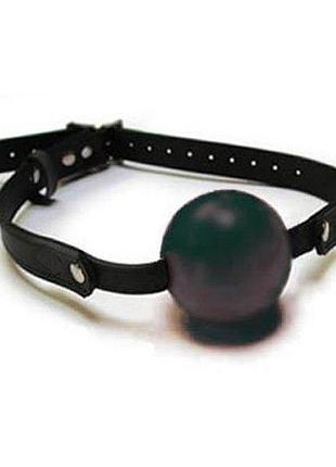 Кляп с силиконовым черным шариком kinklab soft rubber секс-магазин взрослых игрушек