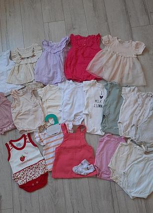 Супер предложение! лот пакет одежды 0-3 м на лето для девочки 20 единиц!