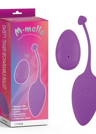 Фіолетовий вагінальний стимулятор із хвостиком sweety teaser rechargable bullet секс-магазин дорослих іграшок