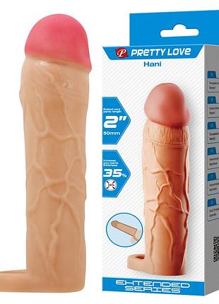 Насадка на член - pretty love hani penis extender +2" flesh