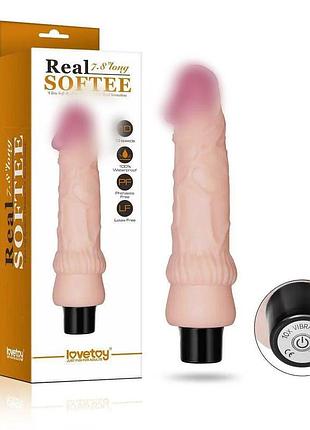 Реалістичний вібратор - real softee vibrator 7,8"