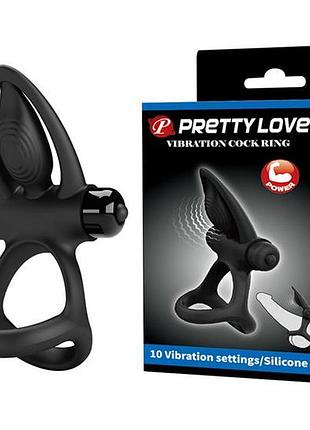 Ерекційне кільце - pretty love vibration cock ring black
