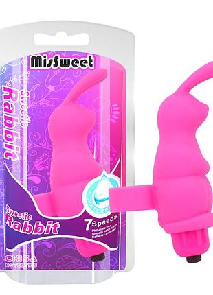 Насадка на палець - missweet sweetie rabbit finger vibrator pink