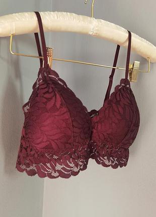 Брендовый кружевной бюстгальтер бралет топ размера 75а (70в)