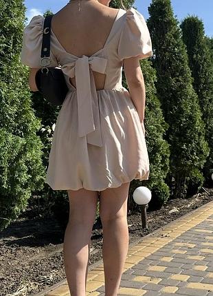 Жіноча сукня балон з бантом