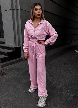 Рожевий жіночий спортивний костюм 42-44 46-48