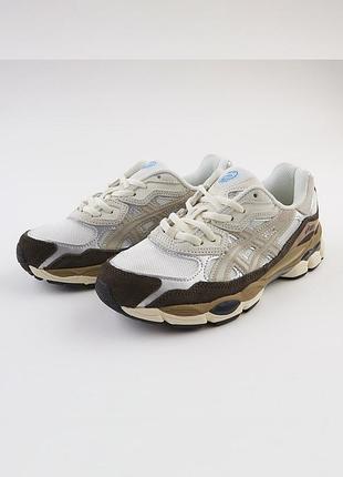 Кроссовки asics gel-nyc brown/cream