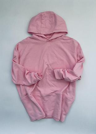 Жіноче рожеве подовжене худі розмір m/l з капюшоном