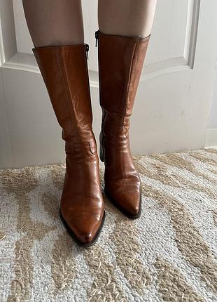 Кожаные сапожки демисезонные италия