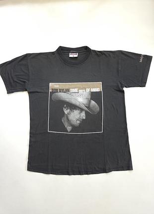 Футболка мерч vintage 90s 1998 bob dylan time out of mind graphic band shirt mens