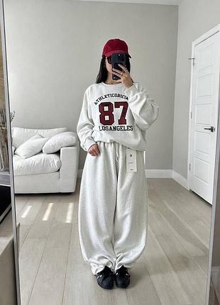 Жіночий спортивний повсякденний трикотажний костюм двійка штани та кофта