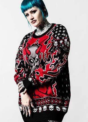 Унісек світер killstar - festive af knit