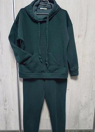 Темно-зелений (смарагдовий) спортивний костюм-двійка(50-52) стан ідеальний!