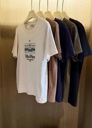 Футболка базова з вишивкою з бірками мax mara