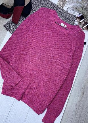 Весняний в’язаний gant m oversize l джемпер подовжений джемпер вільного крою об’ємний джемпер рожевий