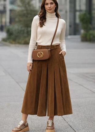 Юбка брюки из вельвета