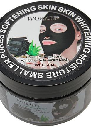 Черная маска для лица wokali peel off facial mask wkl404