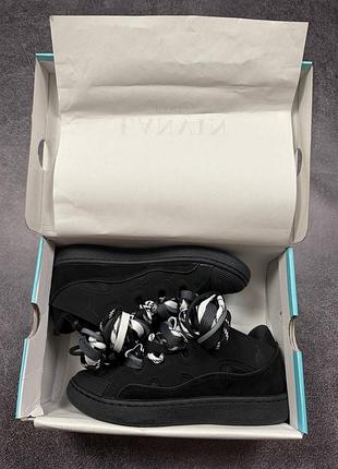 Lanvin curb sneakers black grey