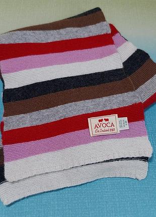 Шарф avoca шерсть в полоску