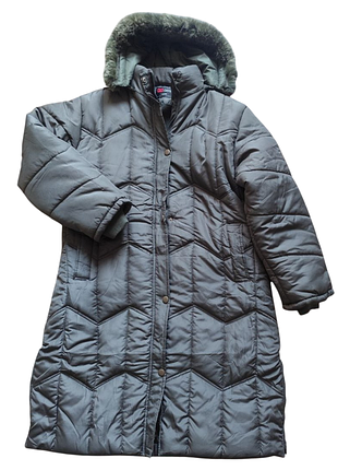 Зимове подовжене пальто-еко-пуховик ddse, тепла парка-пальто, на флісі, розмір xxxl (батал), колір хакі/олива