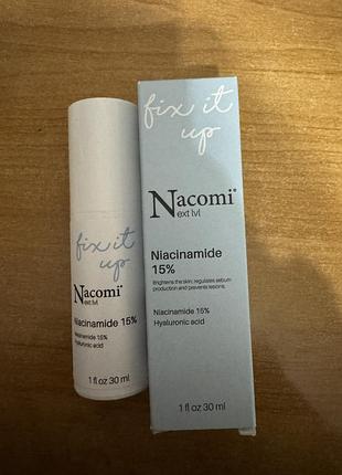 Сироватка для обличчя з 15% концентрацією ніацинаміду nacomi next level niacinamide 15%