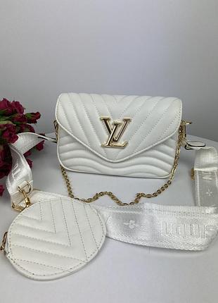 Louis vuitton white дефект на шкірі (пляма в середині сумочки)