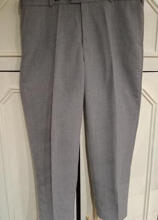 45% шерсть.классические серые брюки moorcroft menswear (42 s).батал
