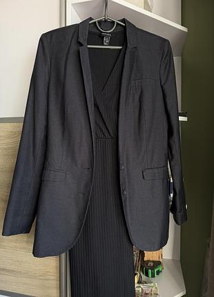 Стильний оверсайз жакет сірий піджак zara vero moda