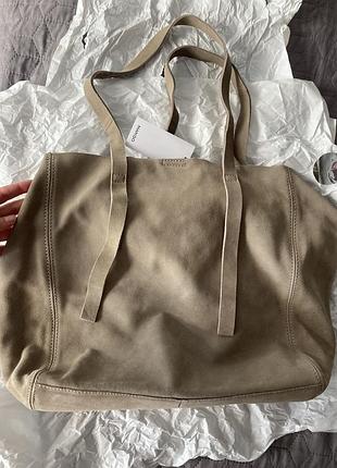 Замшева сумка mango