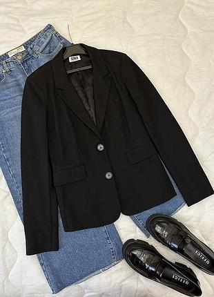 Женский черный пиджак/блейзер на две пуговицы sonia rykiel