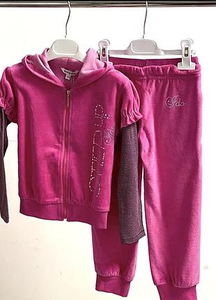 Новий з бірками велюровий костюм для дівчинки ido на 4 роки
