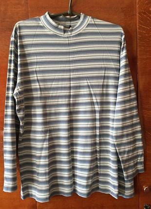 Женская кофта,гольф,лонгслив в полоску-стан нового,100%хлопок,размер 52-54