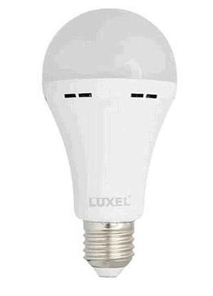 Аккумуляторная лампа а60 10w 4000k встроенный аккумулятор 1800mah e27 гар. 1р. тм luxel