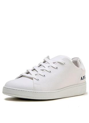 Кеды мужские a.p.c. minimal homme blanc из парусины, белые, 41