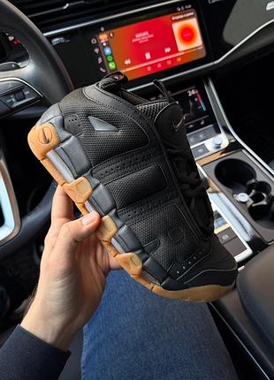 Кросівки nike air more uptempo low black-gum med brown