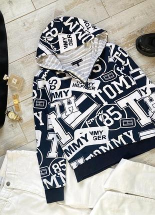 Синьо-білий худі tommy hilfiger 2