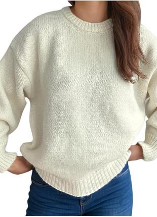 Стильний білий светр