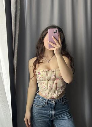 Жіночий оригінальний корсетний топ bershka