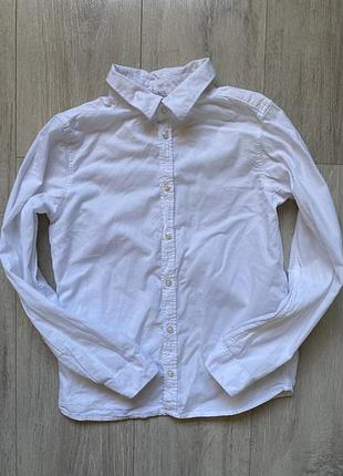 🌿біла сорочка котонова 9-10 років h&m в школу