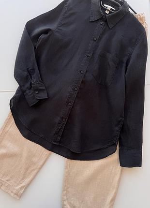 Лляна сорочка h&m, 100% льон
